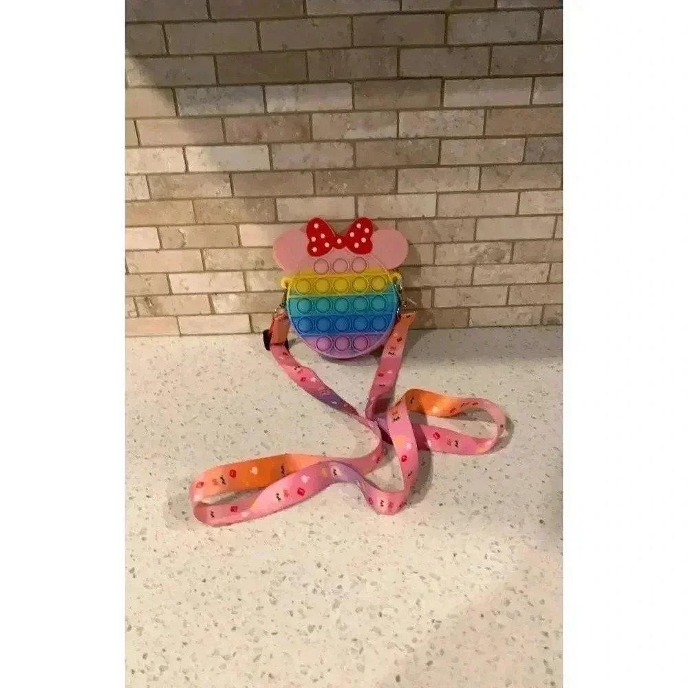 Minnie Mouse Cartoon Zipper Pop It Purse Bag BO